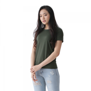 Women Supima Relaxed Fit Army Green-0